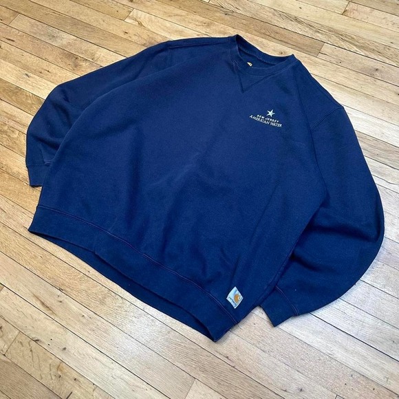 Carhartt Navy Crewneck Sweatshirt Size XL - Picture 2 of 4